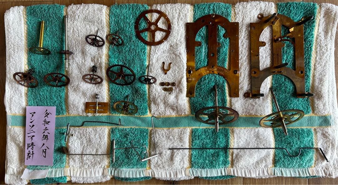 柱時計　掛時計　ゼンマイ　整備済　オーバーホール　レトロ　アンティーク　10