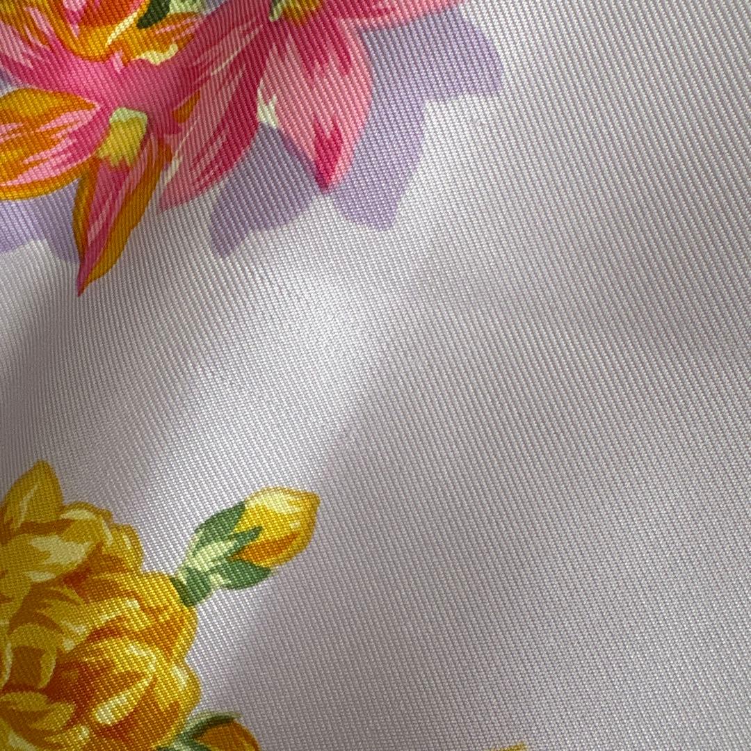 Christian Dior シルク　スカーフ　花柄　クリスチャンディオール鐘紡