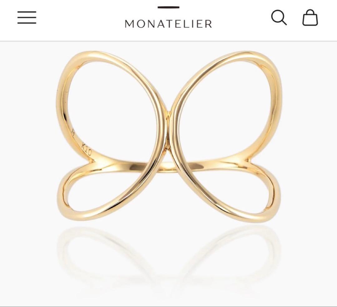 MONATELIERリング【ダブルハート】♯10