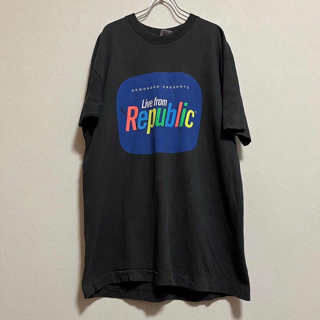 90s NEW ORDER Republic プリントTシャツ