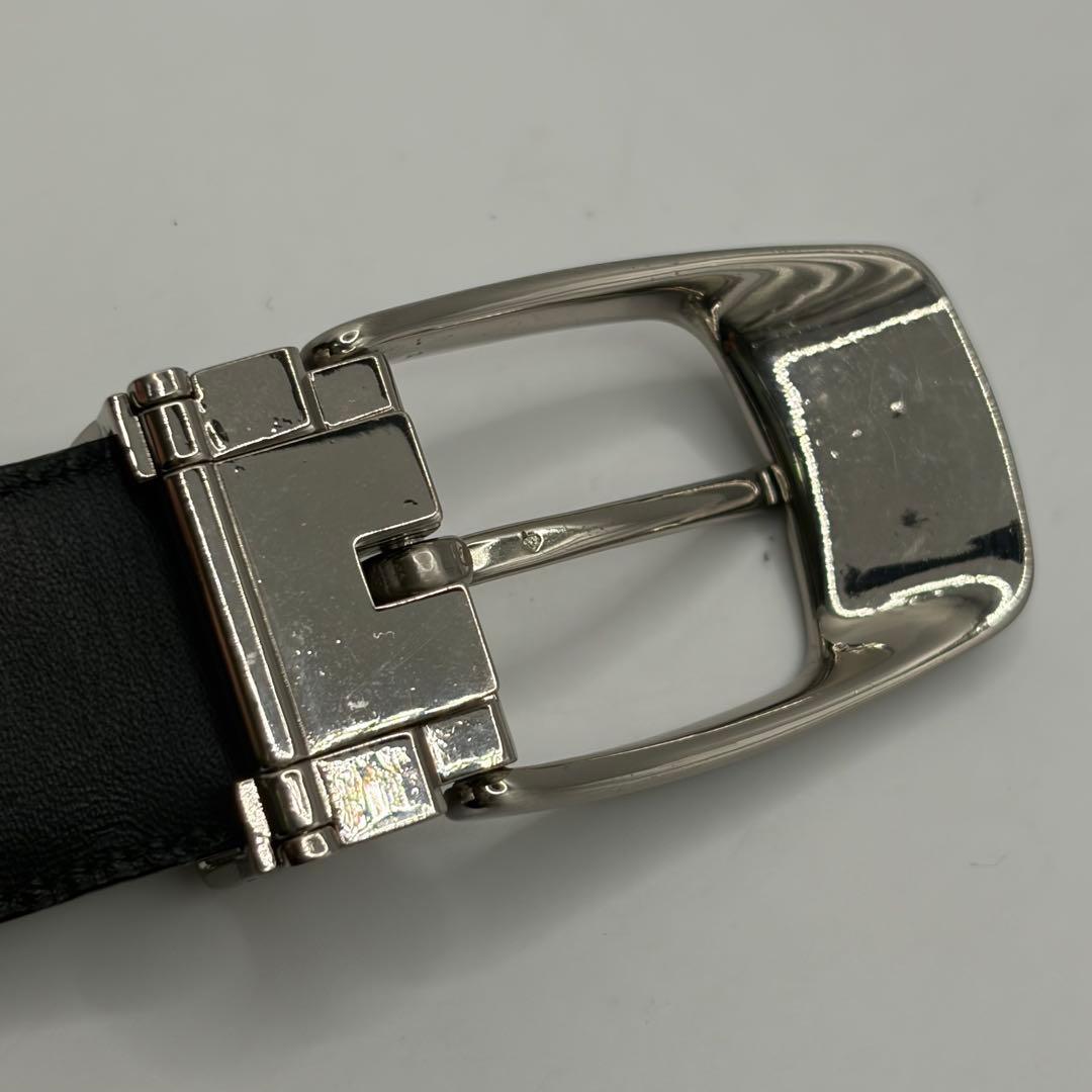 美品！Burberry Black Label ブラックレザーベルト