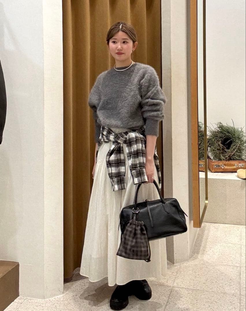 whim Gazette ウィムガゼット ファーニットプルオーバー グレー