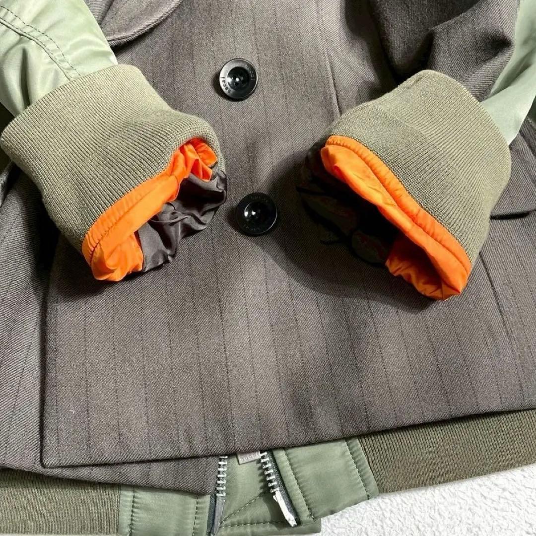 sacai ダブルブレストチョークストライプジャケット　レディース　サカイ