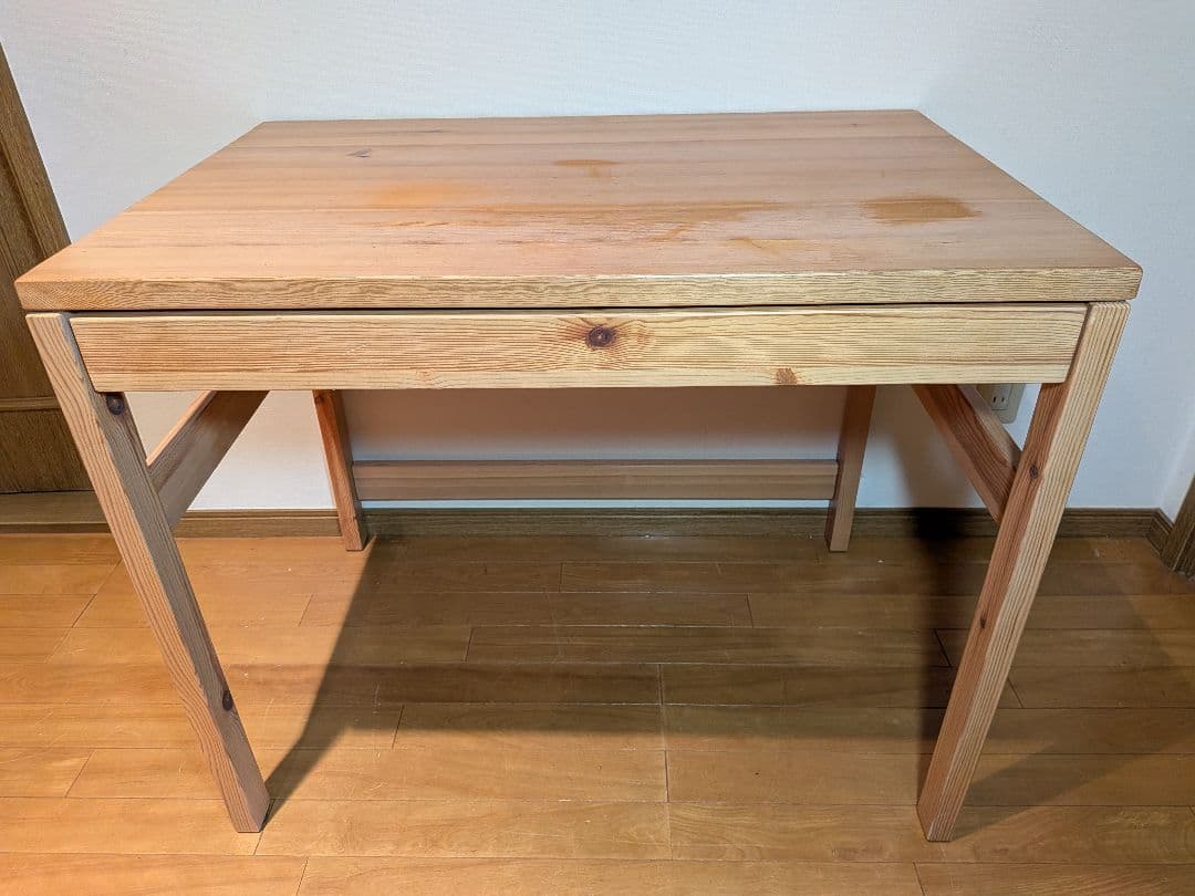 《送料込》無印 木製デスク パイン材 作業台 学習机 テーブル デスク 勉強机