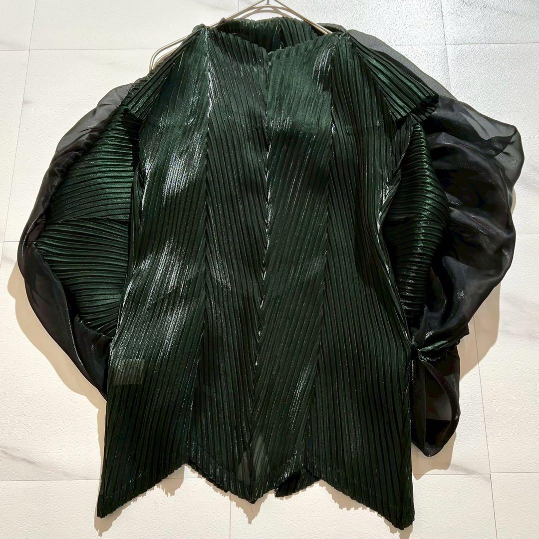 【極美品】ISSEY MIYAKE 変形プリーツ トップス バイカラー サイズ2