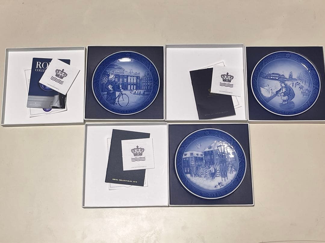 ロイヤルコペンハーゲン/イヤープレート/2016/2017/2018/セット