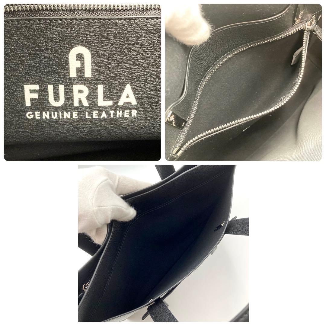 eico minami✨FURLA ジョーヴェL トートバッグ 黒 レザー