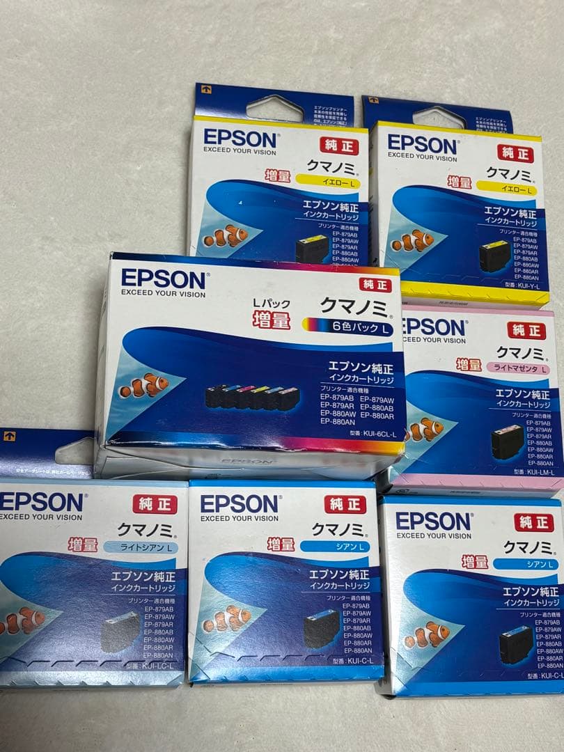 EPSON 純正インクカートリッジ クマノミ Lパック増量 6色　まとめ売り