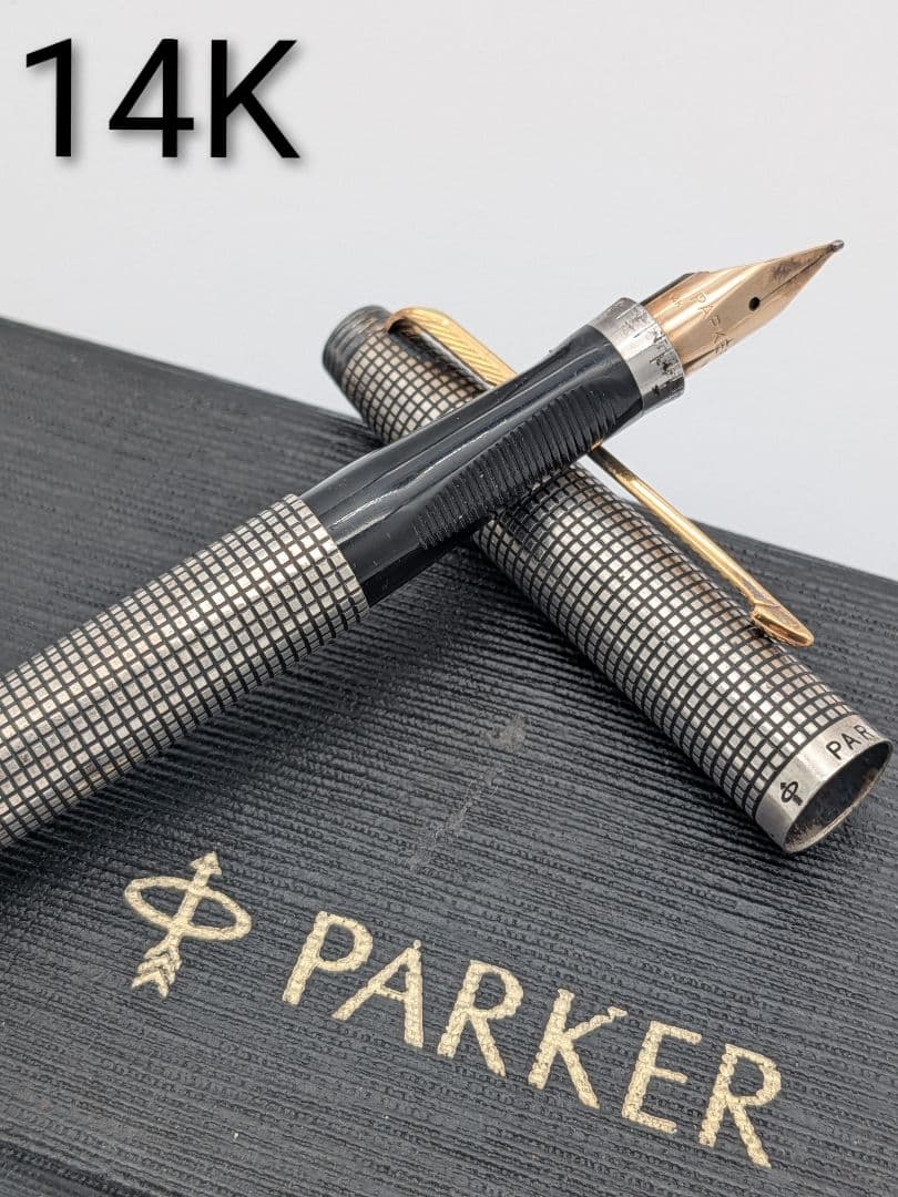 パーカー万年筆 75 スターリングシルバー 14K コンバーター付②2