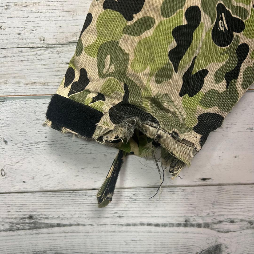 90s 00s アベイシングエイプ カモ柄 ジャケット XL M-65 難あり