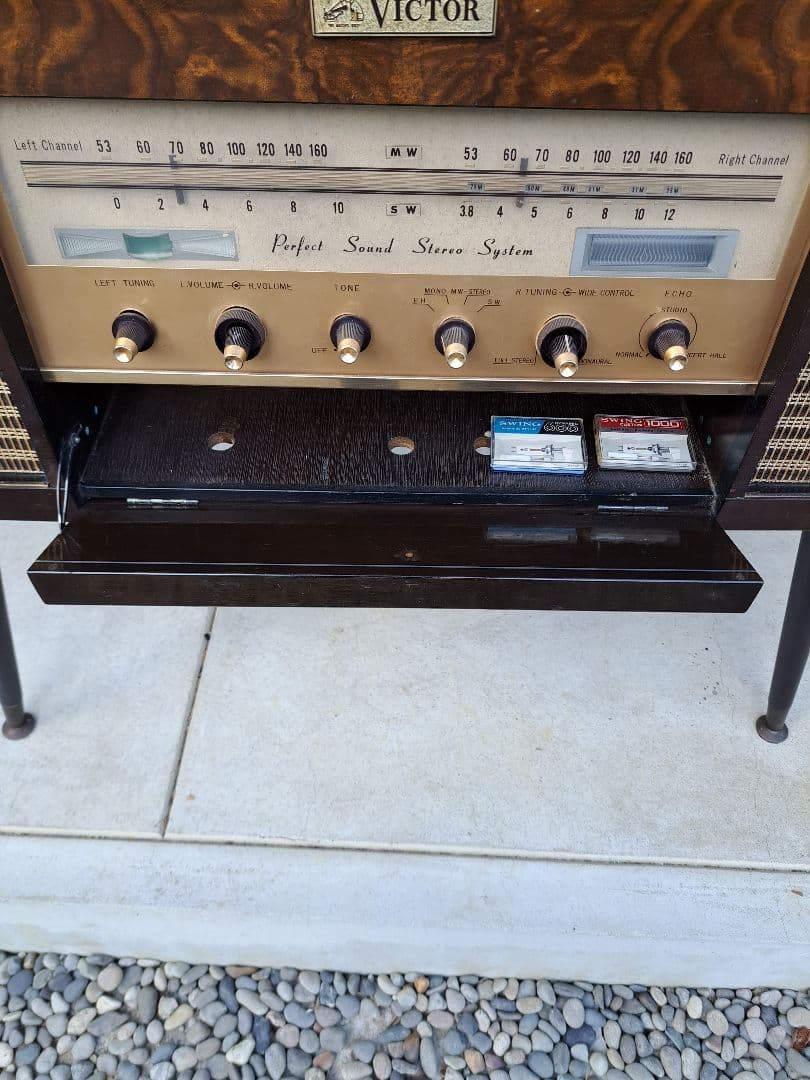 昭和レトロ　ビクターSTEREO SPEAKER BAFFLE&RADIO