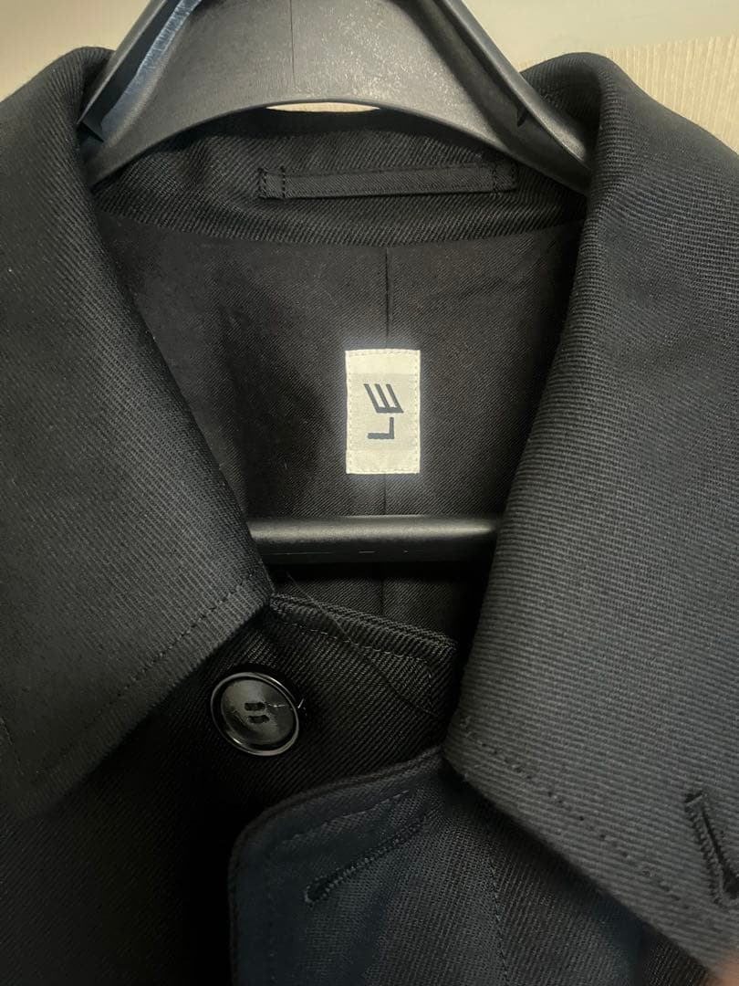 LE エルイー ウールバルカラーコート レショップ ブラック