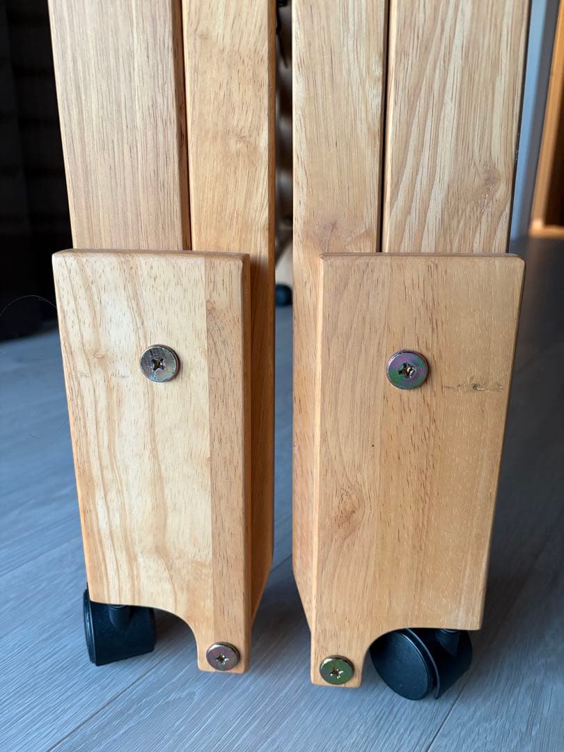 （日本製）中居木工 折りたたみ ひのきスノコベッド ワイドシングル