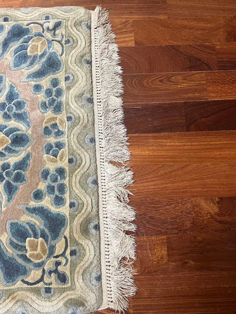 山形緞通 段通 オリエンタルカーペット80×150鍋島段通 伝統工芸マット ラグ