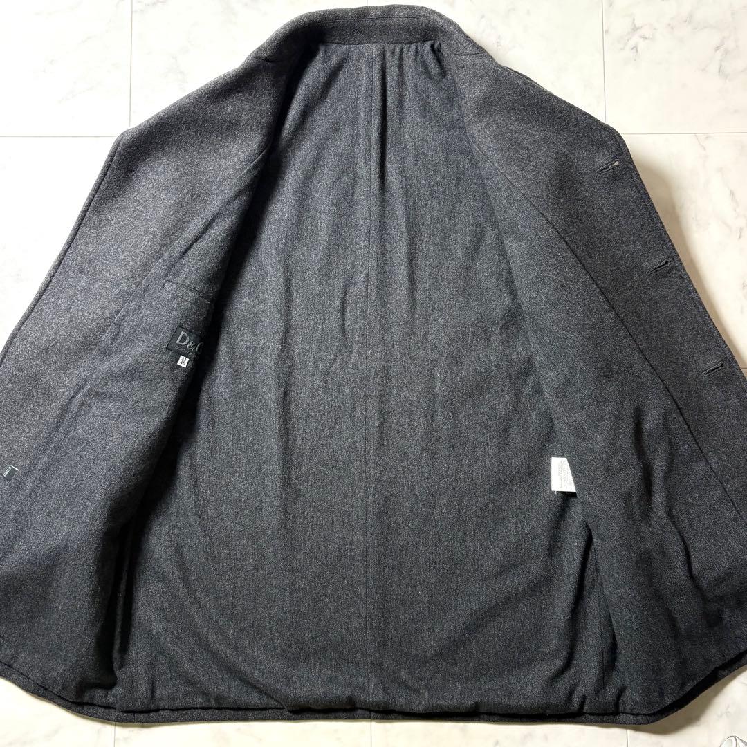 DOLCE&GABBANA ウール ステンカラーコート 46/M グレー