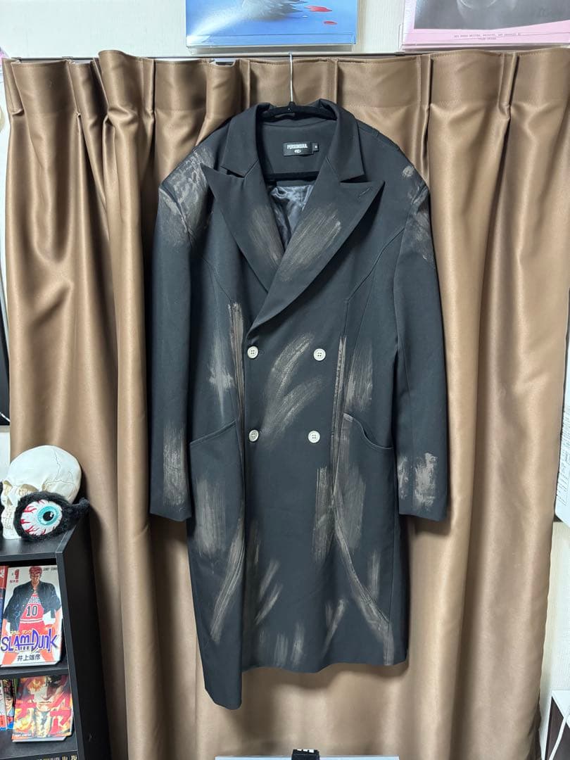 最終価格 PERSONSOUL ダブルブレスト トレンチコート M 黒
