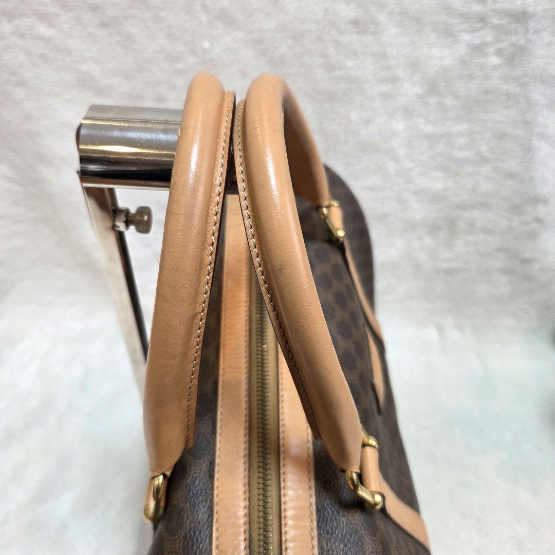 美品 CELINE セリーヌ マカダム PVCレザー ボストンバッグ トリオンフ