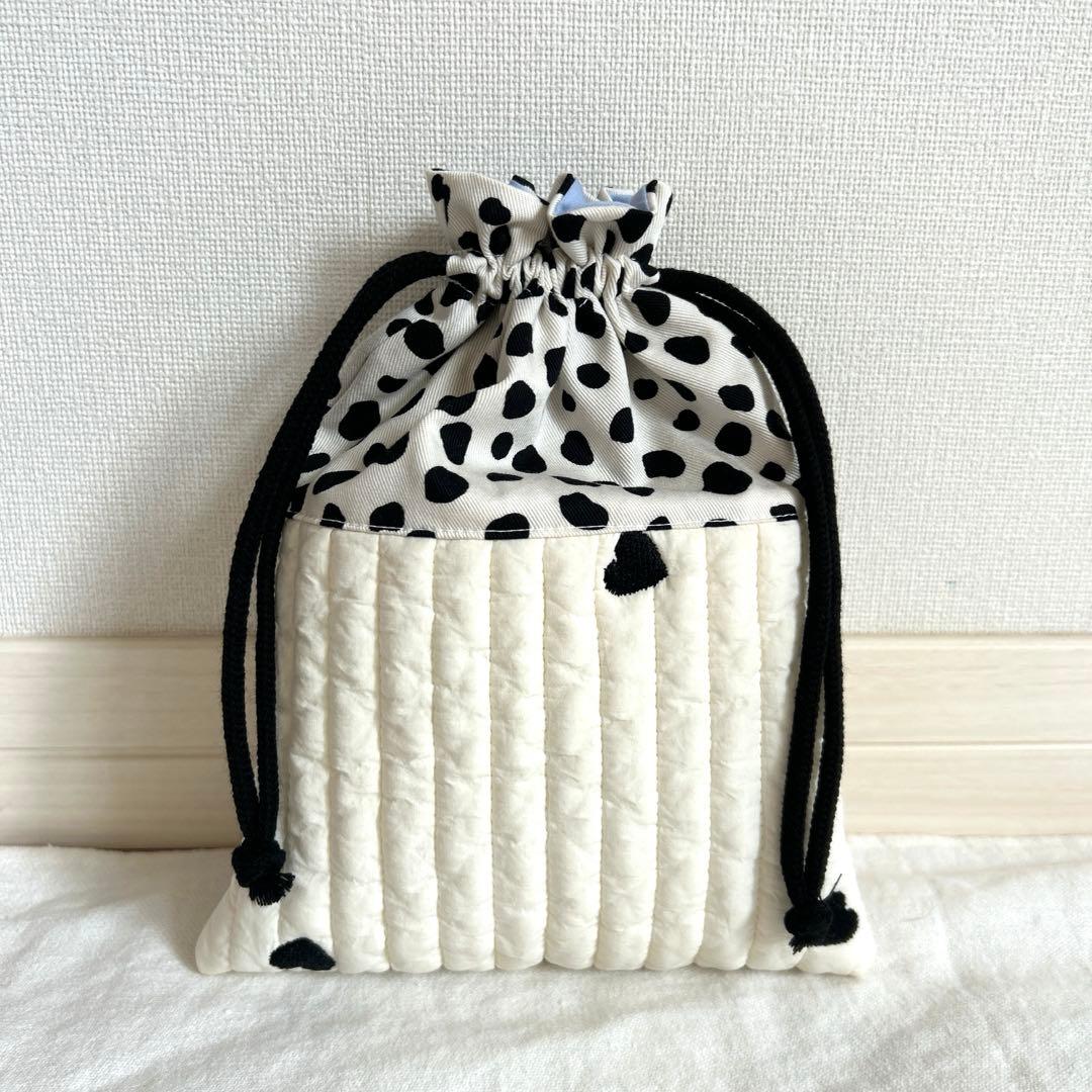 入園入学4点セット　【黒ハートヌビ×ダルメシアン】 女の子