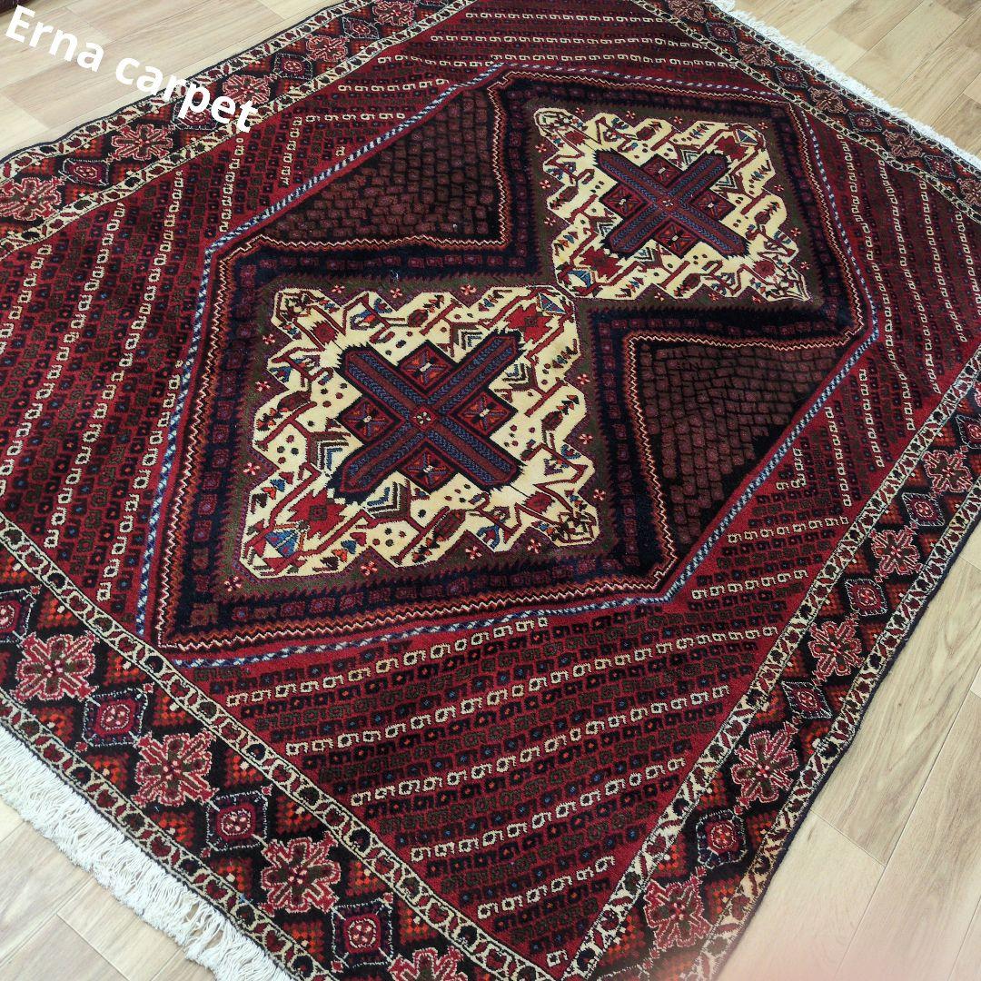 ペルシャ絨毯 手織り 草木染　スィールジャーン産 245x164 Sirjan