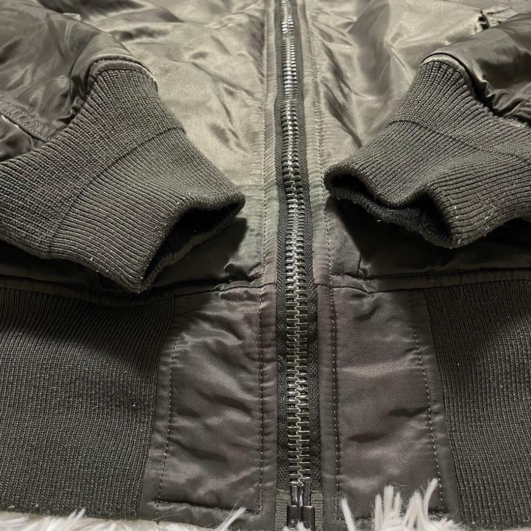 ALPHAアルファ　MA-1 フライトジャケット　迷彩　カーキ　リバーシブル　M