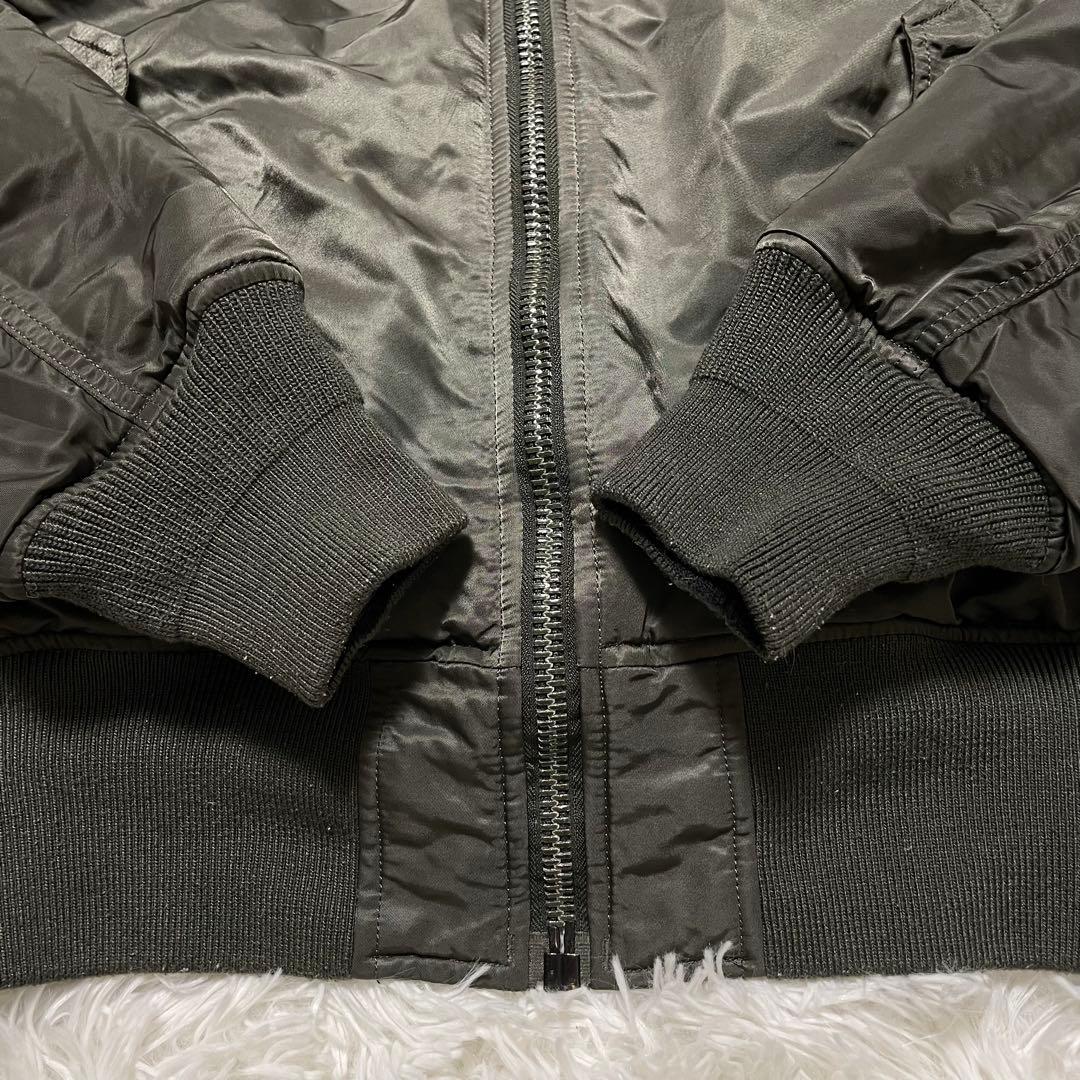 ALPHAアルファ　MA-1 フライトジャケット　迷彩　カーキ　リバーシブル　M