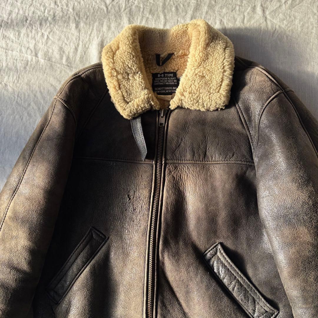 SCHOTT ショット B-6 ムートン フライトジャケット 40 USA製