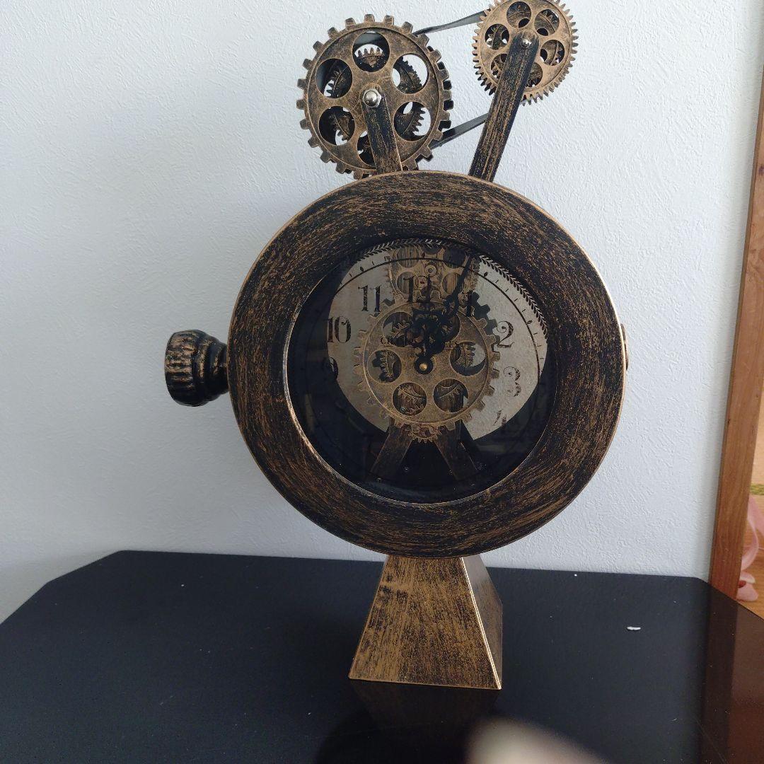 アンティーク風　ギア時計