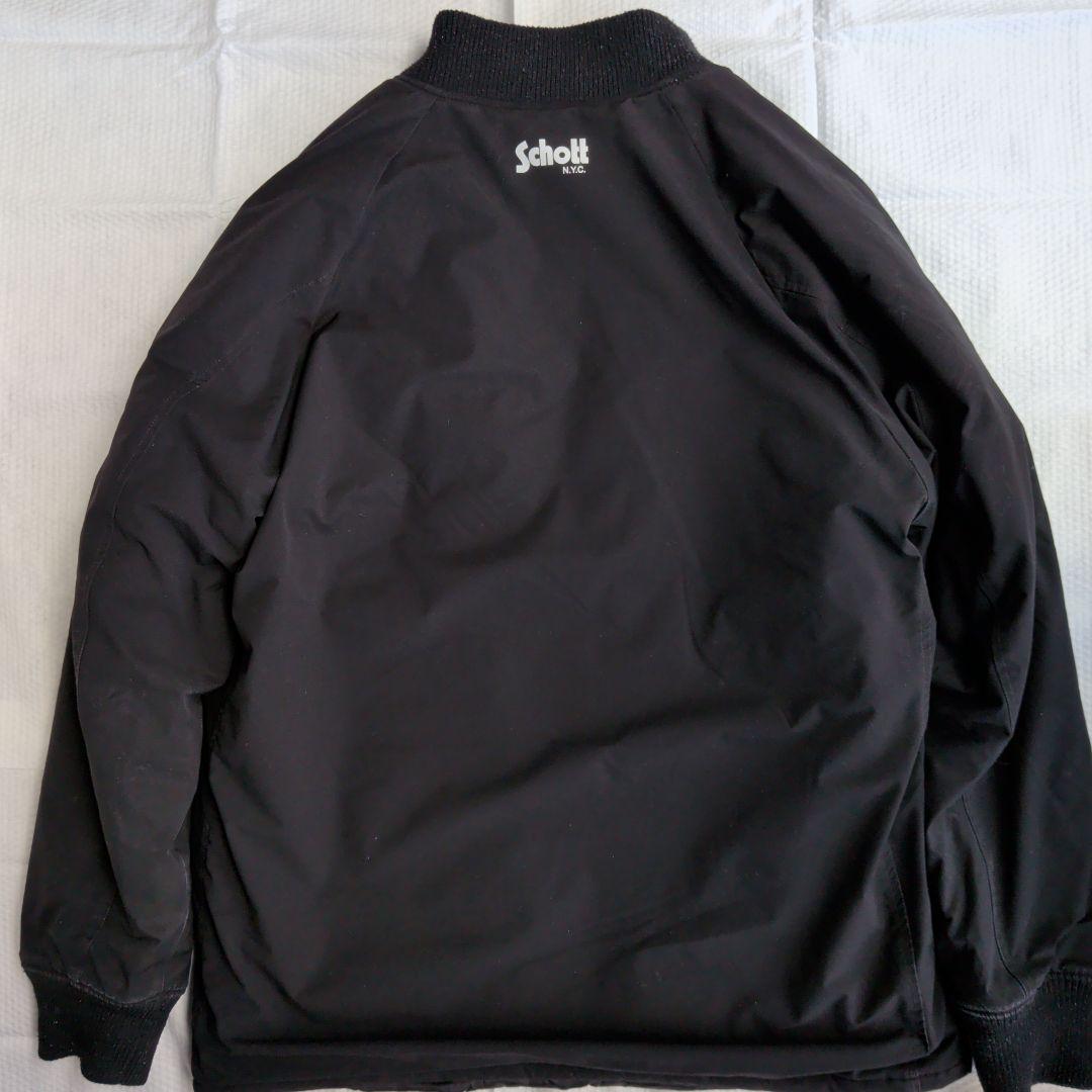 Ｌ（XL相当） Schott Bros. 黒 中綿ジャンパー 大きめ ジャケット