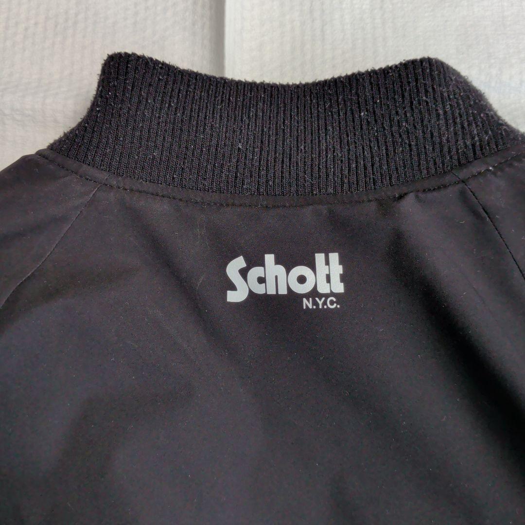 Ｌ（XL相当） Schott Bros. 黒 中綿ジャンパー 大きめ ジャケット