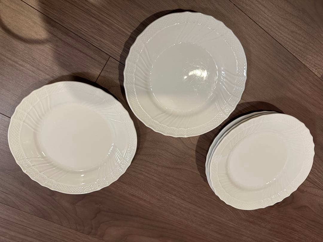 陶器製皿 5枚セット 直径約15cm 一部欠けあり