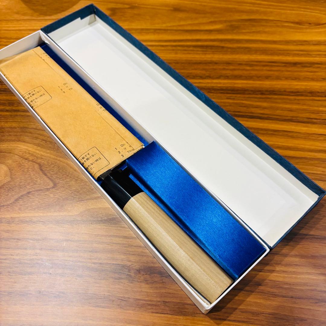 重房　包丁　三条鍛冶　飯塚解房　(銘/重房) 165mm 菜切包丁　黒打ち仕様