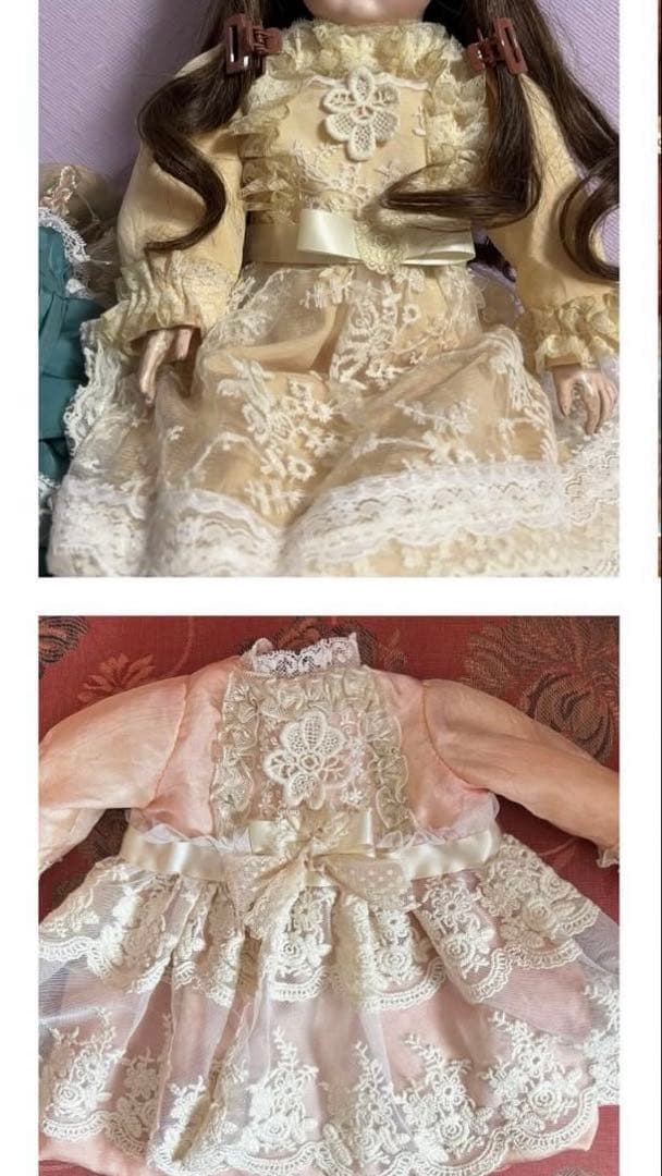 ビスクドール　アンティークドールのドレスオーダー受け付けます。