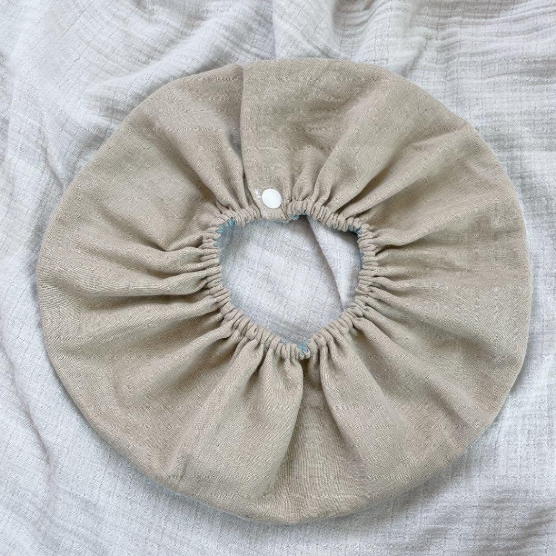 ★ミント刺繍×セサミ★ ハンドメイド　リバーシブル　スタイ