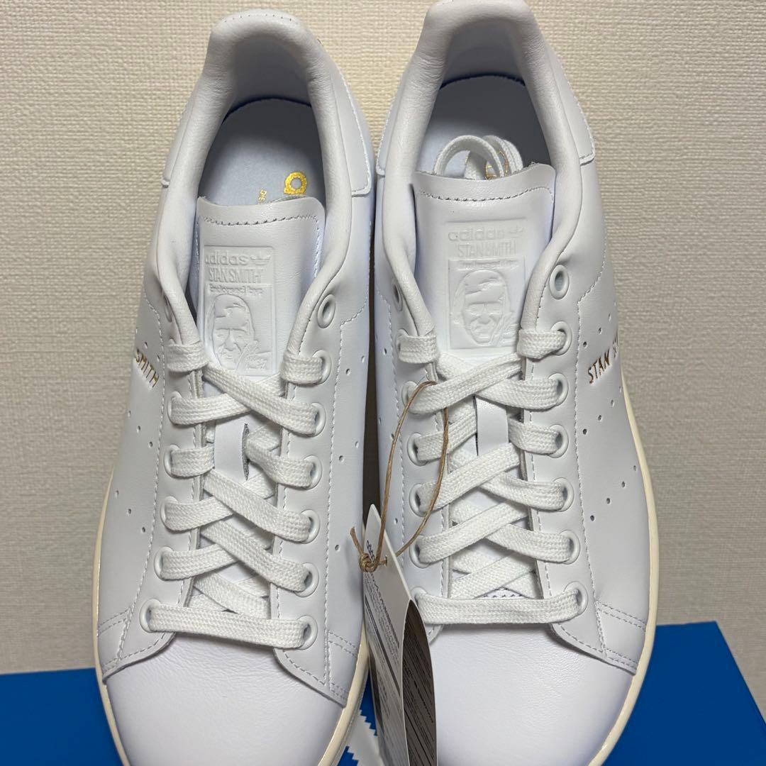 【新品 匿名配送】スタンスミス 白 ゴールド ロゴ 23.5cm adidas
