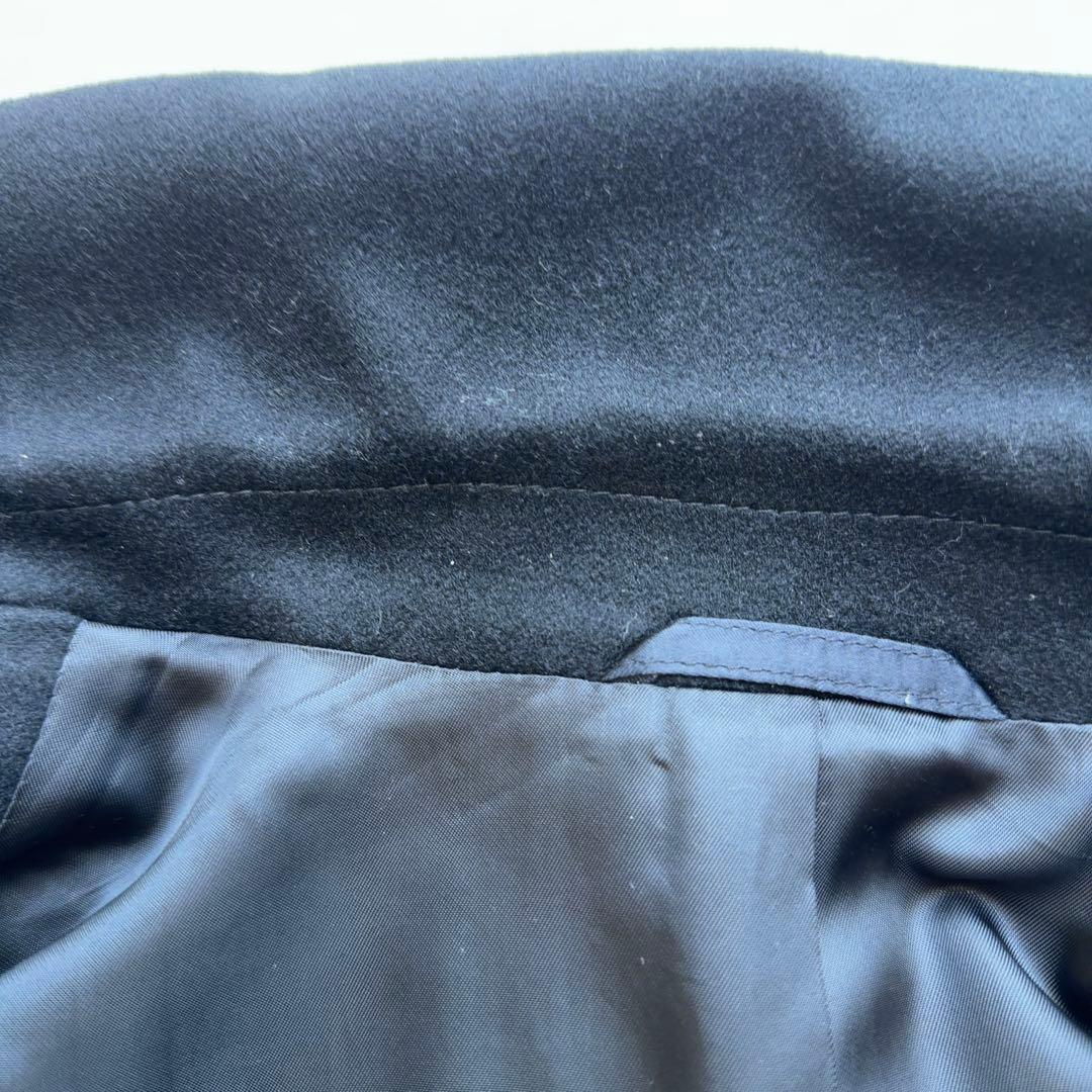 【HUGO BOSS × Loro Piana】ダブルブレストロングコート 黒