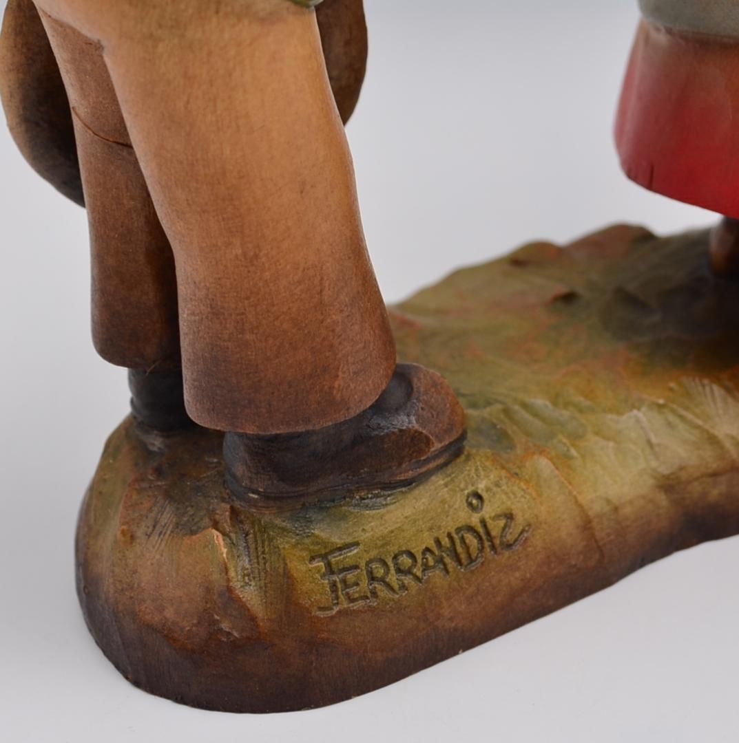 求愛　アンリ　ANRI　フェランディス　木彫人形　イタリア　高さ16ｃｍ