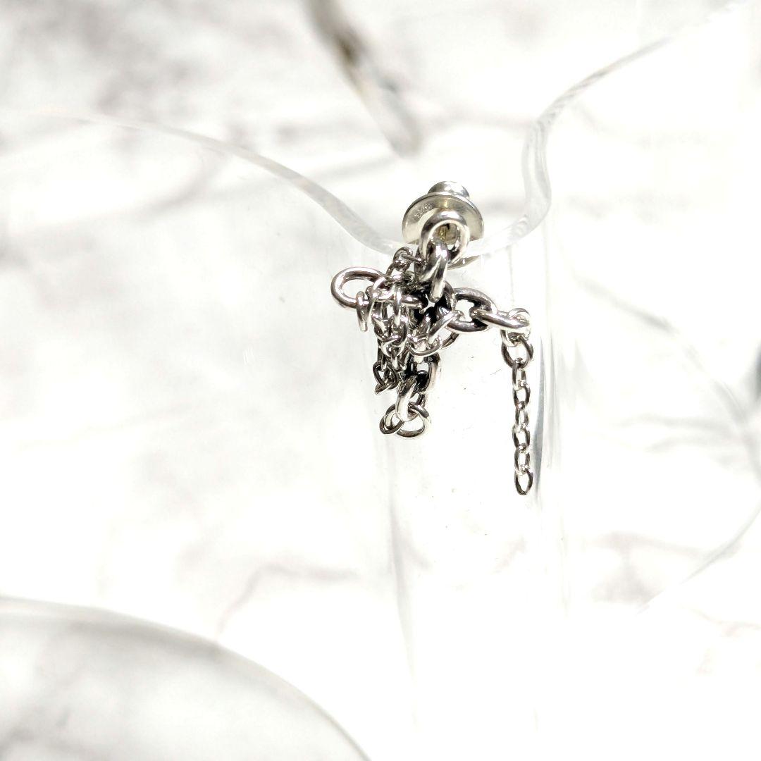 ジャスティンデイビス　シルバー925　クロス　チェーン　ピアス　K18　金