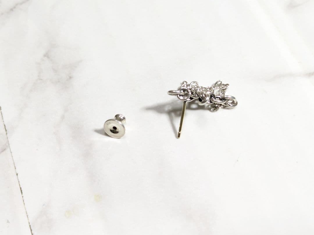 ジャスティンデイビス　シルバー925　クロス　チェーン　ピアス　K18　金