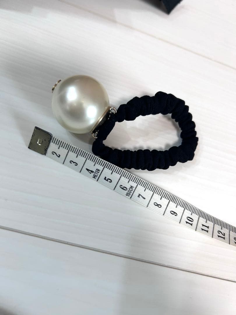 シャネル CHANEL ビッグパール シュシュ ココマーク 美品 保存袋＆箱付