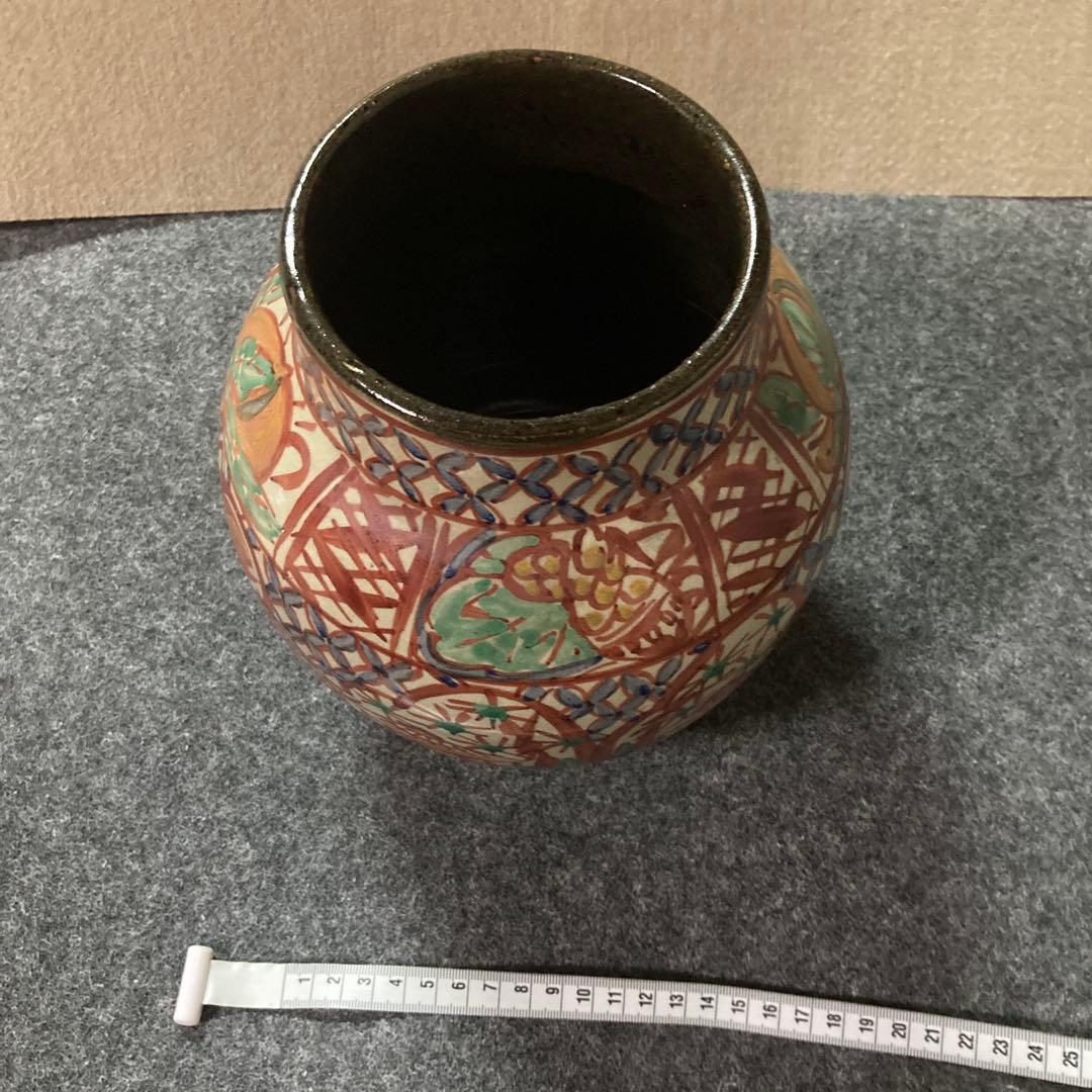 壺屋焼 琉球赤絵龍文壺 価格変更