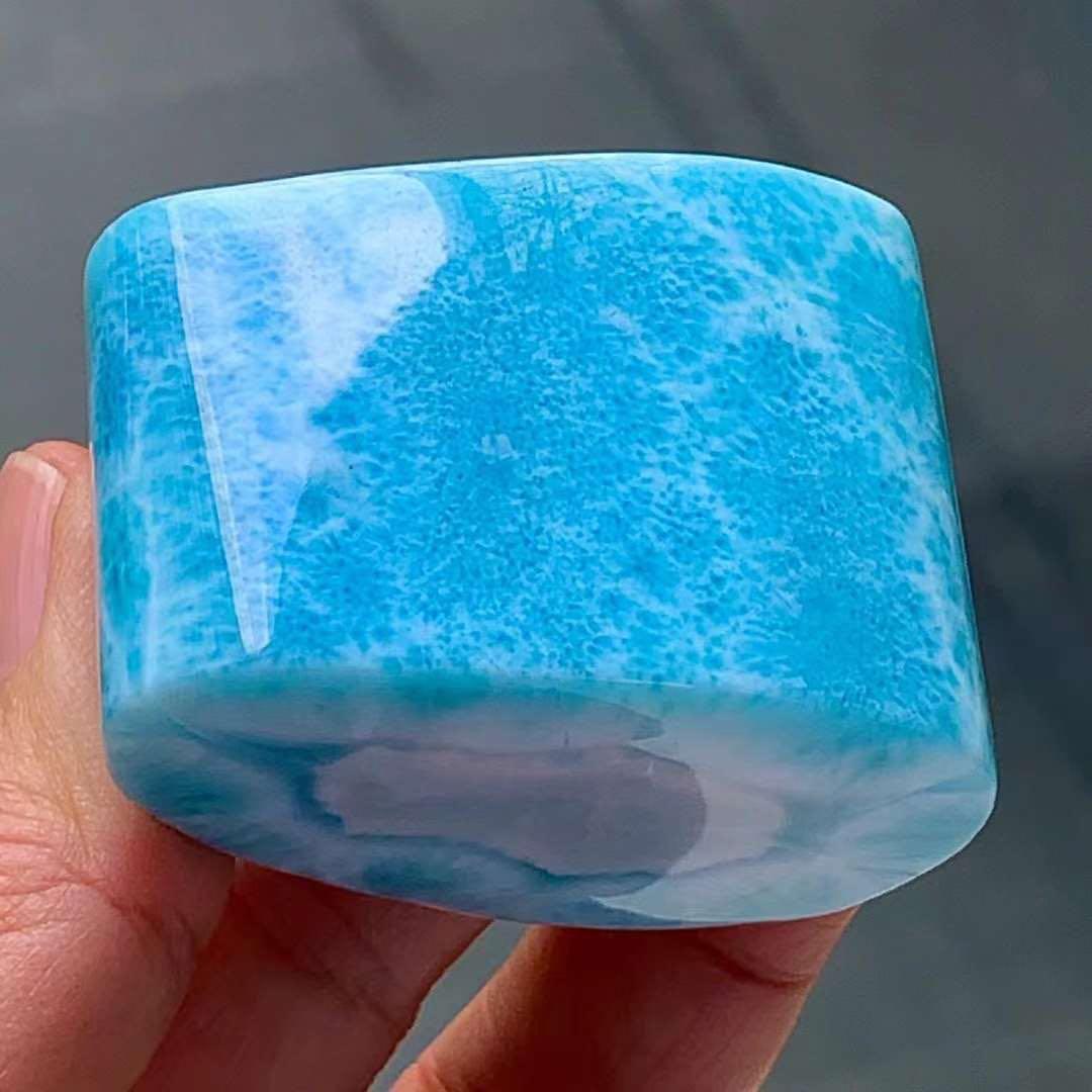 133g 天然無処理　ラリマー  置物(原石)