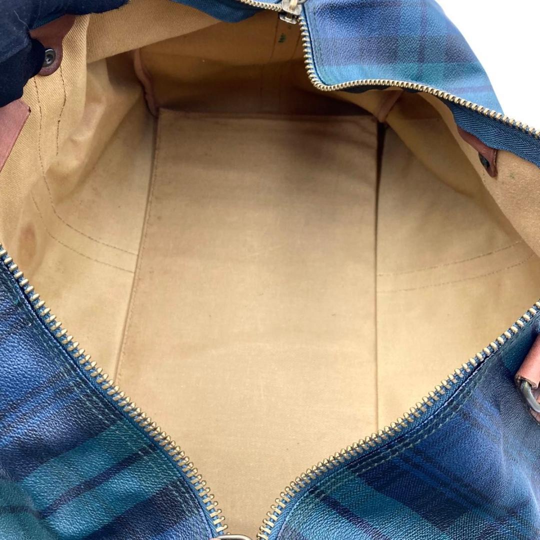 ポロラルフローレン ボストンバッグ 2way チェック柄　PVC ブラシ付き