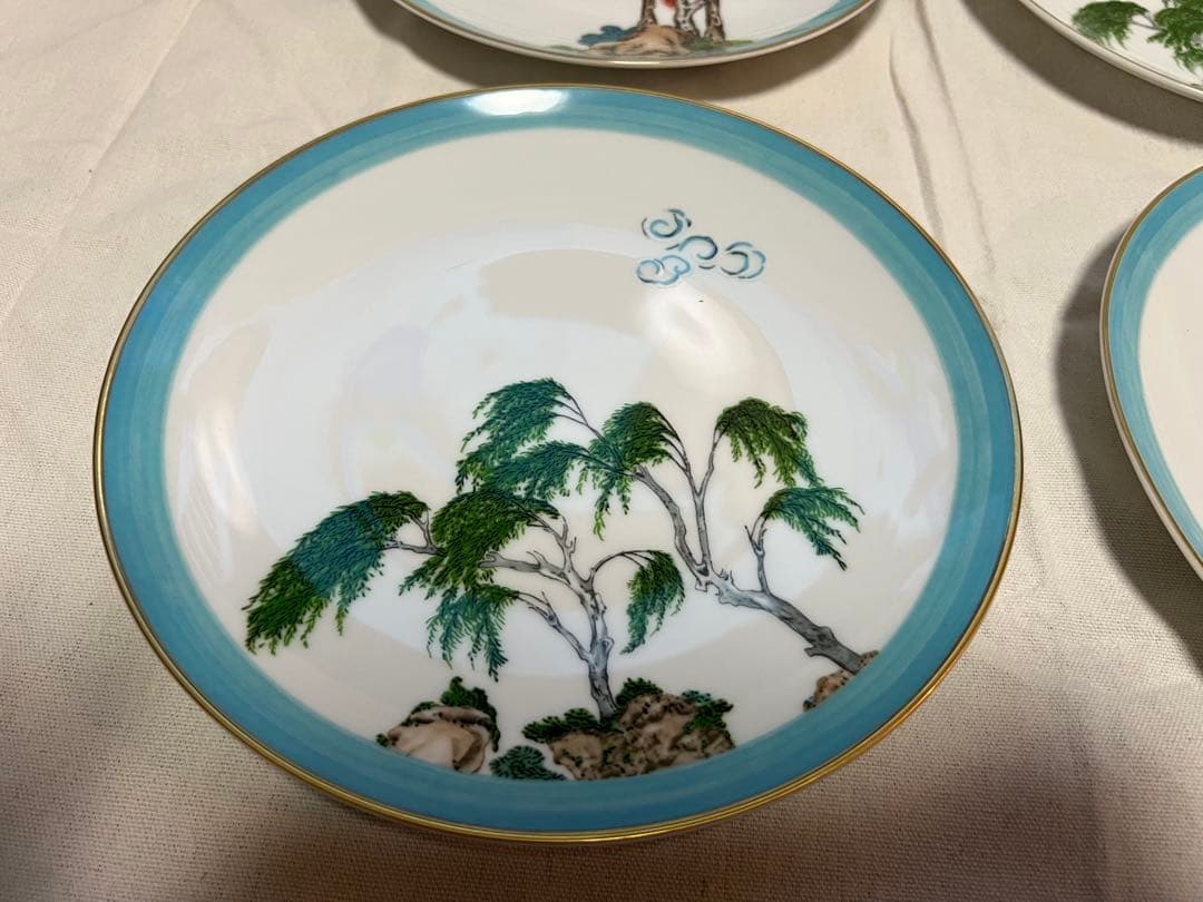 美品RAYNAUDレイノー ジャルダンセレステ プレート4枚セットF50