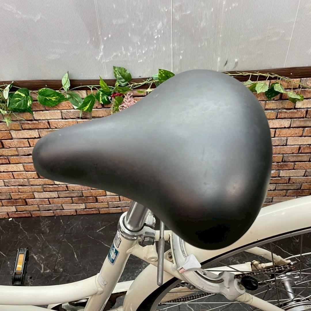 【86】一般車 シティー車 ブリヂストン ホワイトクリーム 27インチ シングル