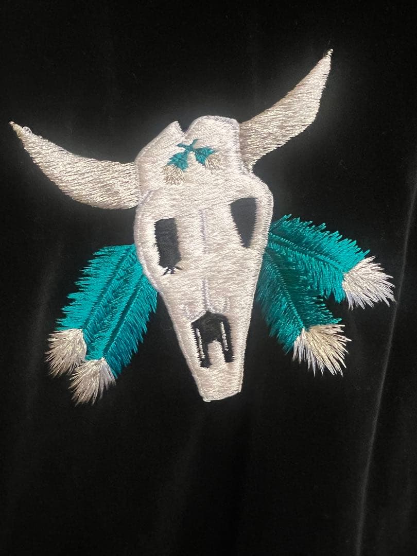 M*o様 値下　限定品希少　スカジャン 黒　別珍　刺繍　老舗プリンス社55周年