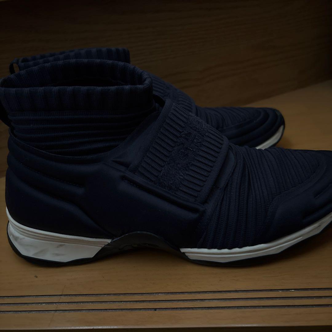 CHANEL ストレッチ ネイビー スニーカー