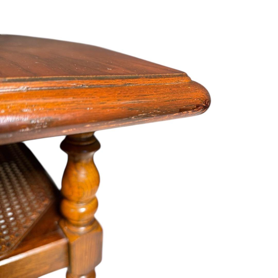 HR727 三越ブルージュ　籐　ラタン　ローテーブル　ティーテーブル