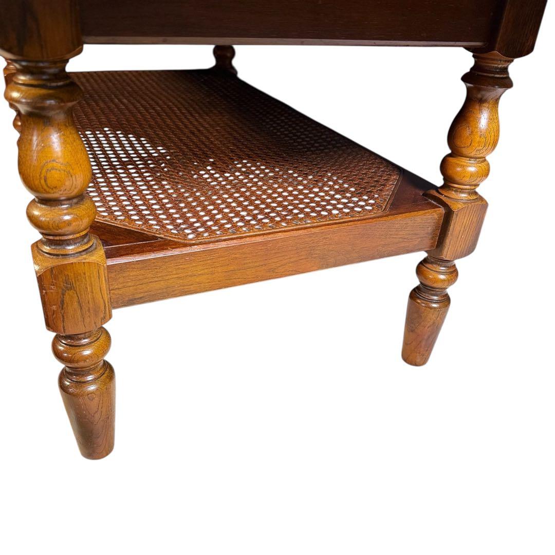 HR727 三越ブルージュ　籐　ラタン　ローテーブル　ティーテーブル