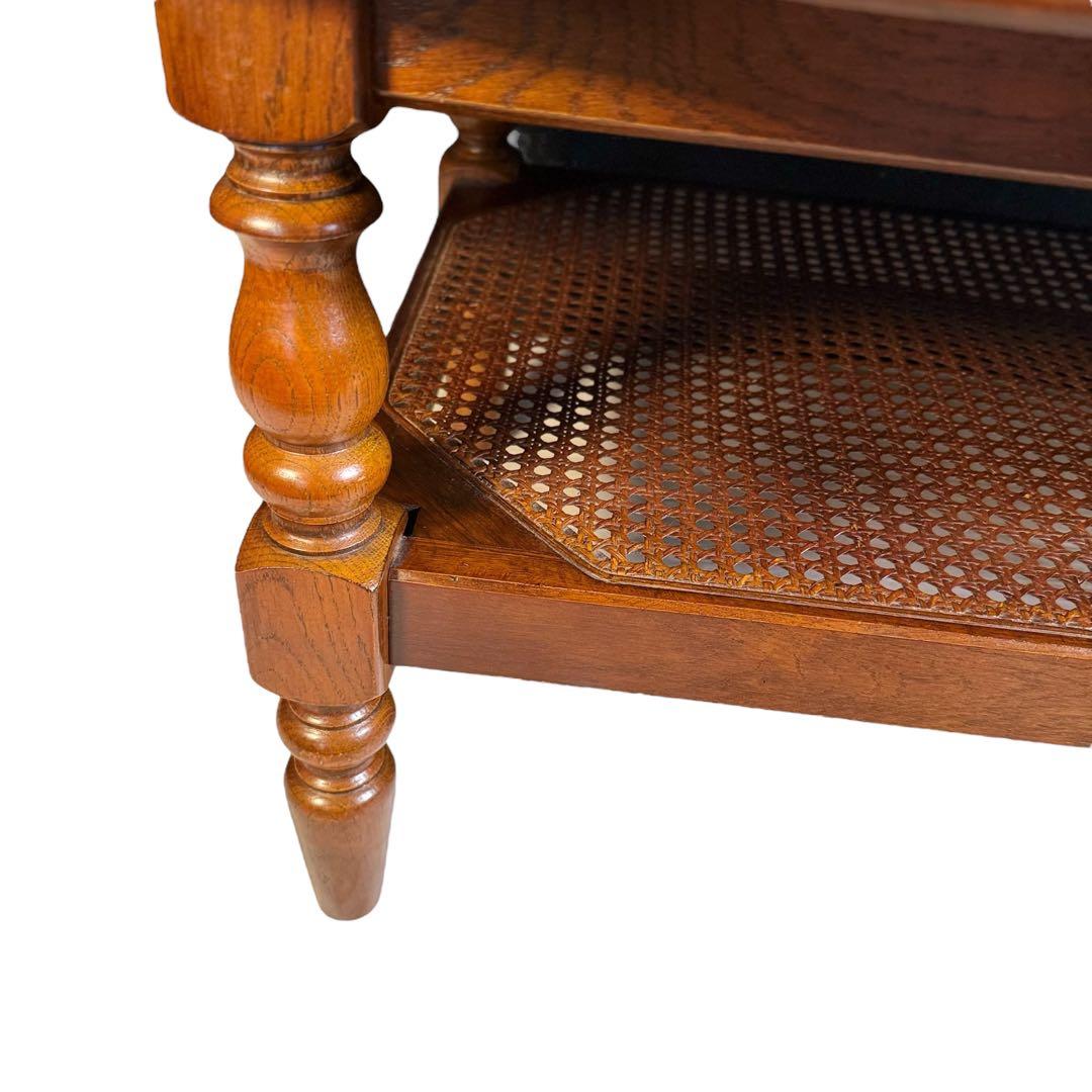 HR727 三越ブルージュ　籐　ラタン　ローテーブル　ティーテーブル