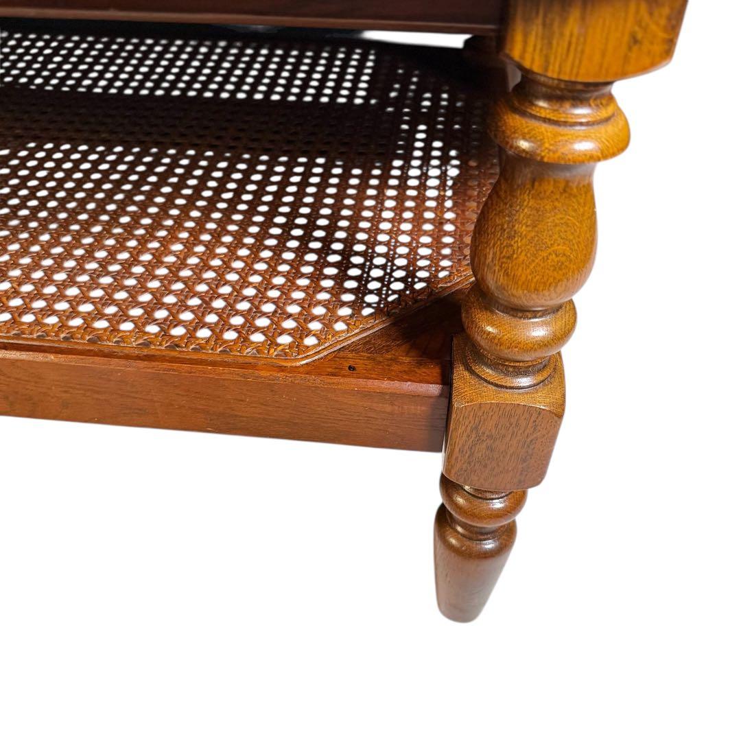 HR727 三越ブルージュ　籐　ラタン　ローテーブル　ティーテーブル